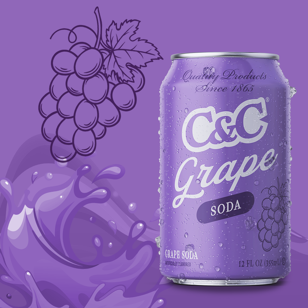C&C GRAPE - Bebida gasificada sabor Uva